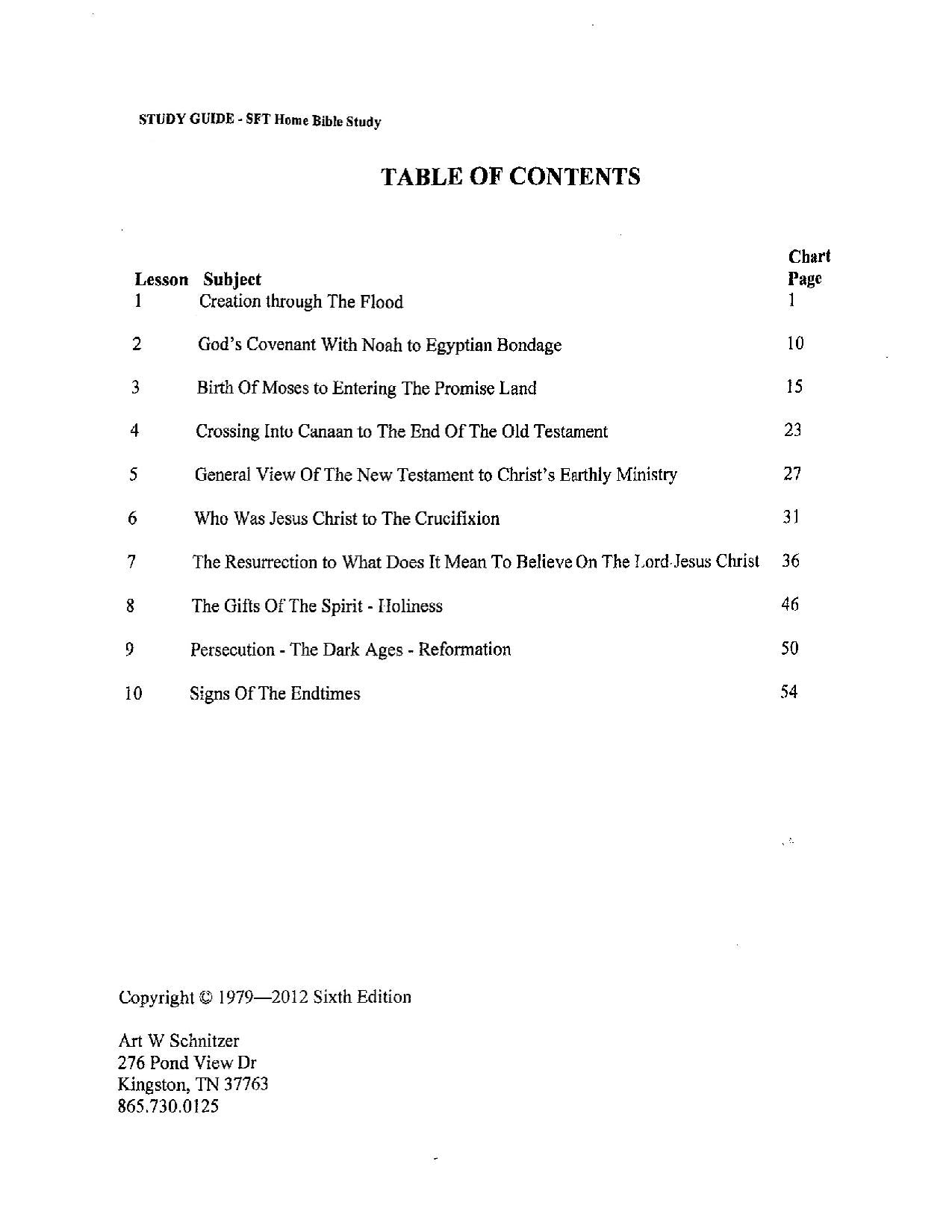 Search For Truth Bible Study Outline and Study Guide - by Art and Debra Schnitzer