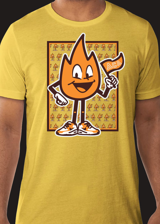 ACA Yellow Flamoji Short Sleeve T-Shirt