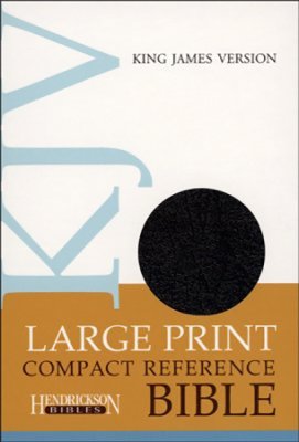 Large Print KJV Compact Reference Bible - Black Bonded Leather
